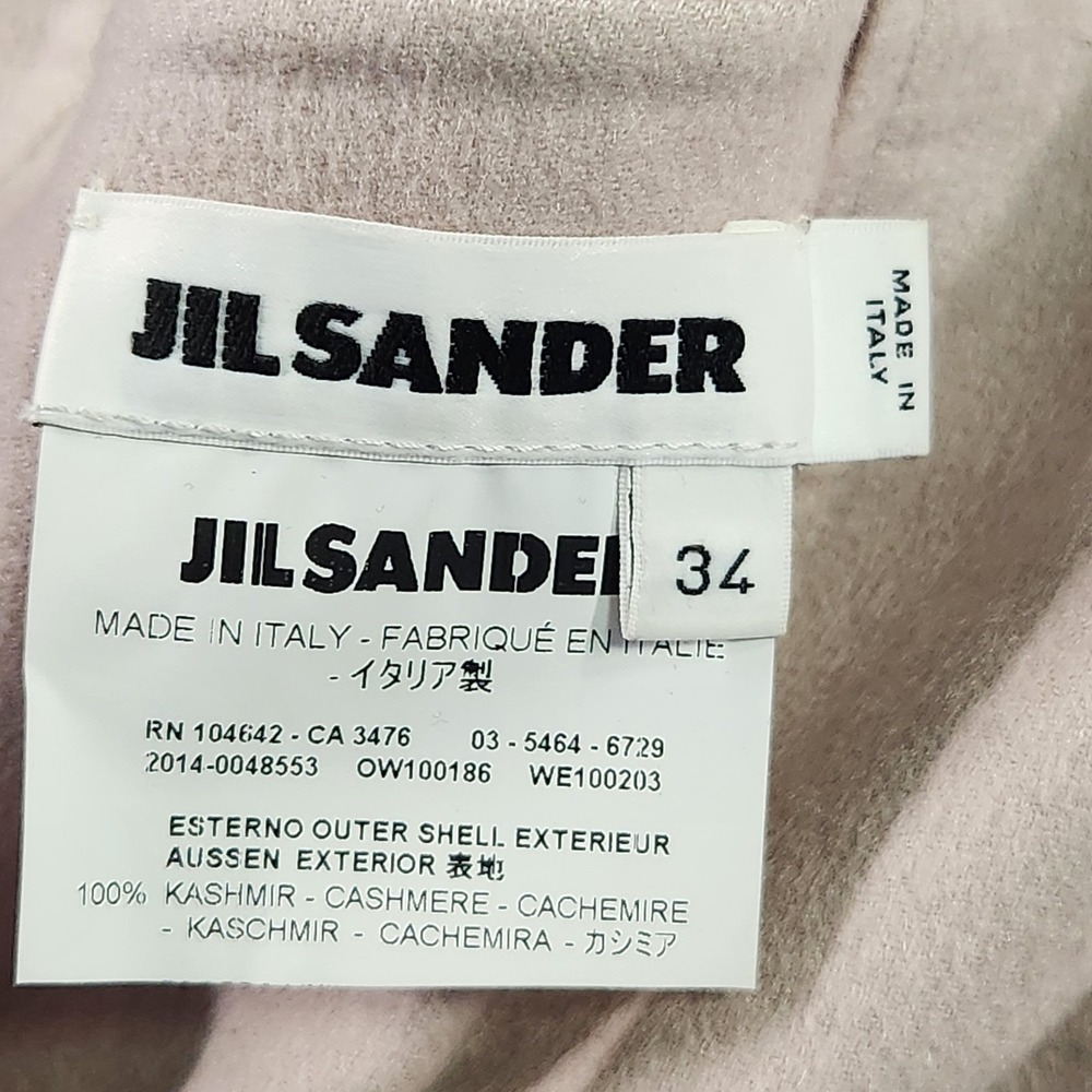 Jil Sander Women's Reversible Pink Off-White 100% Cashmere Coat Jacket 34 Italy - Picture 7 of 7